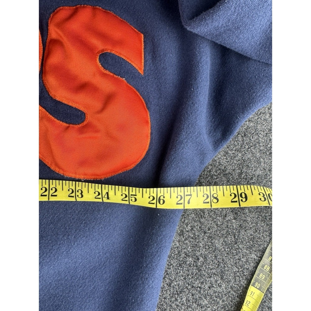 VTG Chicago Bears Crewneck Sweatshirt XL USA Legends Athletic Navy Orange - Picture 8 of 9